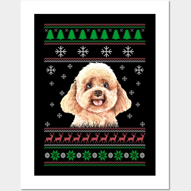 Cute Poodle Dog Lover Ugly Christmas Sweater For Women And Men Funny Gifts Wall Art by uglygiftideas